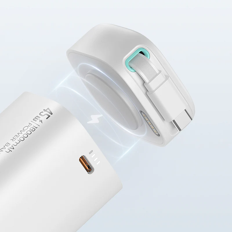 ZEERA Magnetic Modular GaN Wall Charger with Built-in Retractable Charging Cable for iPhone, MacBook Pro,iPad Pro - Image 7