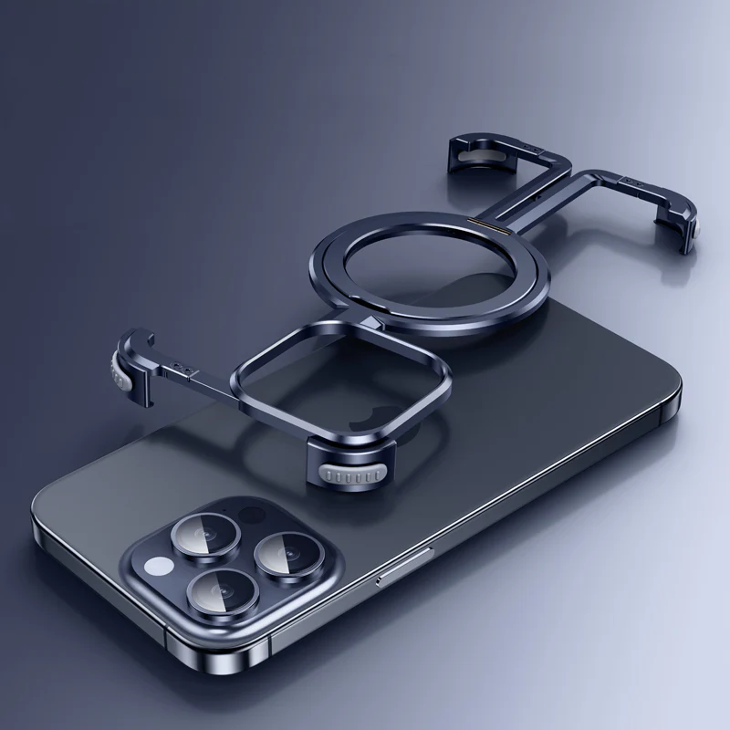 ZEERA Aluminum Alloy MagSafe Kickstand Cooling Case: Featuring a Futuristic Mechanical Aesthetic - Image 6