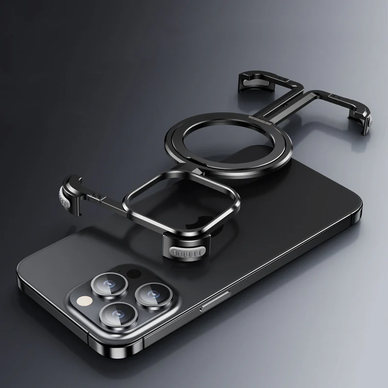 ZEERA Aluminum Alloy MagSafe Kickstand Cooling Case: Featuring a Futuristic Mechanical Aesthetic - Image 7