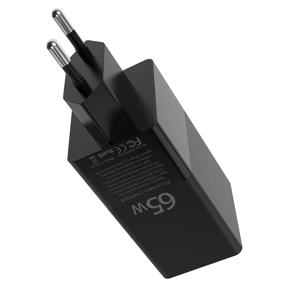 ZEERA 65W Fast Charging PD GaN Wall Charger /Power Adapter for iPhone 14 Pro Max, MacBook Pro,iPad Pro - Image 8