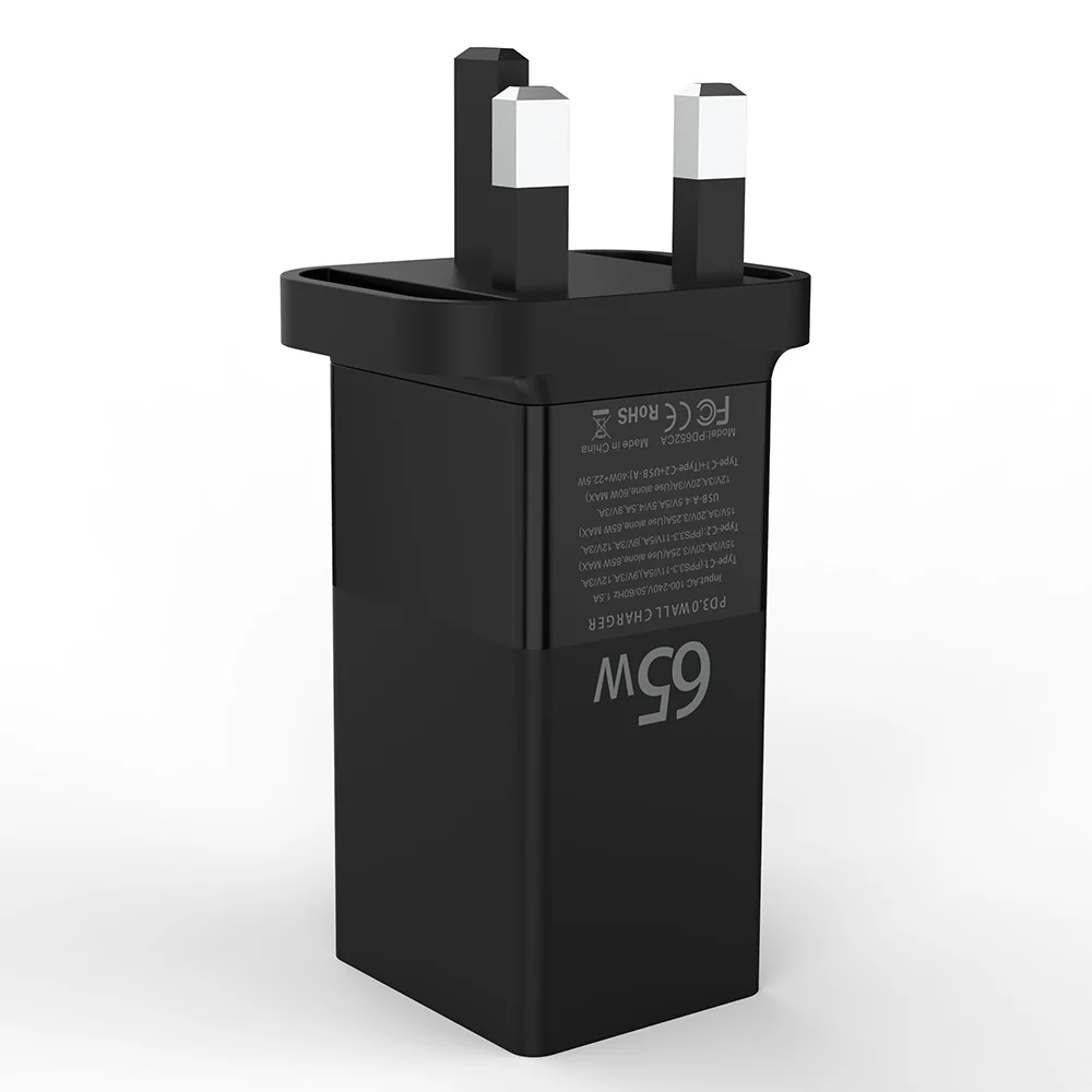ZEERA 65W Fast Charging PD GaN Wall Charger /Power Adapter for iPhone 14 Pro Max, MacBook Pro,iPad Pro - Image 9
